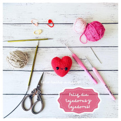 Gráfico de patrón de corazón en crochet: Guía paso a paso en español e inglés
