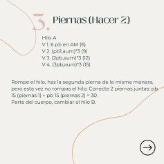 Gráfico de patrón de piernas a crochet