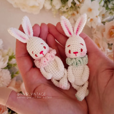 Gráficos de amigurumi: Conejitos tejidos a crochet.