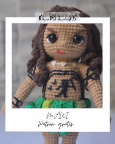 Gráficos de amigurumi gratis: Maui de Moana