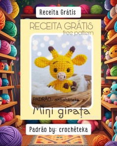 Grátis mini girafa amigurumi padrão de crochê