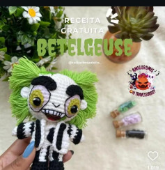 Grátis: Padrão de Amigurumi Beetlejuice