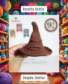 Grátis! Padrão de crochê do Chapéu Seletor de Hogwarts