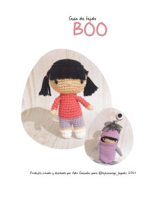Guía de tejido amigurumi Boo y Mike Wazowski