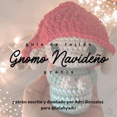 Guía de tejido gratis: Gnomo Navideño
