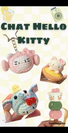 hello kitty mũ voi. kitty hồ ly, kẹo kitty, kitty bánh trứng.