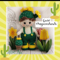 Kaktüs Çocuk Amigurumi Şeması