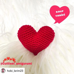 Kalp Amigurumi Tığ İşi Şeması