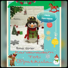 Kardan Adam Amigurumi Tığ İşi Şeması Günaydınnn yeni yılın ilk tarifi gelsin o zaman 🥳