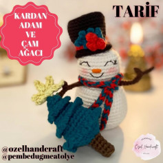Kardan Adam ve Çam Ağacı Amigurumi Tığ İşi Şeması