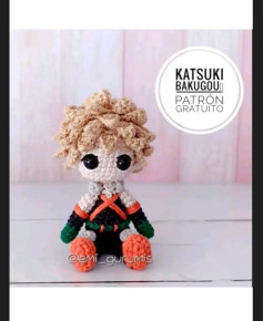 Katsuki Bakugo Amigurumi: Patrón Gratuito
