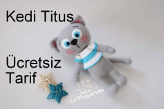Kedi Titus Amigurumi: Ücretsiz Tığ işi Şeması