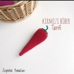 Kırmızı Biber Amigurumi Tarifi