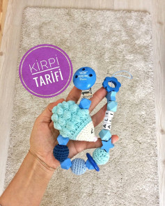 Kırmızı Kirpi Bebek Zıbını Tığ İşi Tarifi