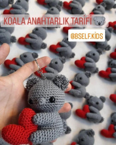 KOALA ANAHTARLIK TARİFİ: Sevimli Koala Ayıcıklı Anahtarlık Yapımı