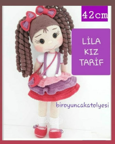Lila Kız Bebek Amigurumi Şeması