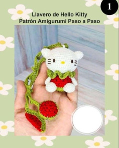 Llavero Hello Kitty Amigurumi: Guía paso a paso