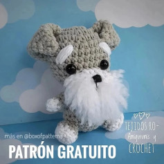 Mẫu móc len chó Schnauzer miễn phí