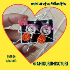 Mini Aretes Amigurumi: Patrón Gratis