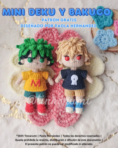 Mini Deku y Bakugo: Patrón amigurumi gratis