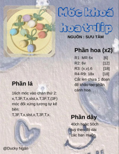 Móc khóa hoa Tulip: hướng dẫn chi tiết