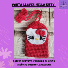Móc len móc chìa khóa Hello Kitty