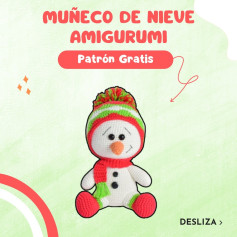 Muñeco de nieve amigurumi: patrón gratis