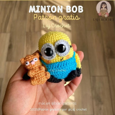 Muneco Minion Bob: Patrón de Ganchillo Gratis