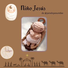 Niño Jesús Amigurumi: Gráfico Patrón Crochet