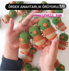 Ördek Anahtarlık Örgü Şeması 1/6