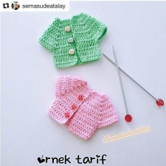 Örgü Bebek Yelek Tarifi