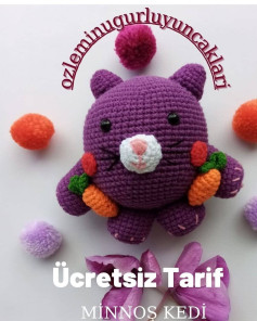 Örgü Şeması: Sevimli Mor Kedi