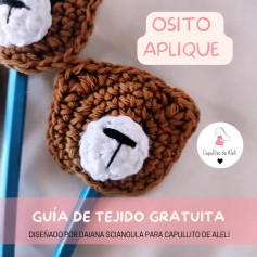 OSITO APLIQUE: Guía de tejido gratuita