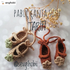 Pabuç Çanta Süsü Tığ İşi Tarifi