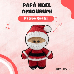 Papá Noel Amigurumi: Patrón de Crochet Gratis