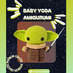 Patrón amigurumi Baby Yoda gratis babyyoda