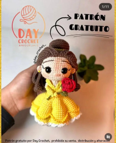 Patrón amigurumi Belle gratis