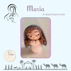 Patrón amigurumi de María para Navidad