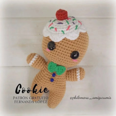 Patrón amigurumi galleta de jengibre gratis