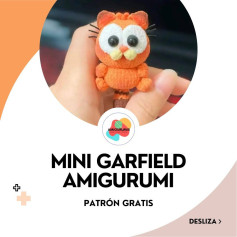 Patrón amigurumi Garfield miniatura gratis