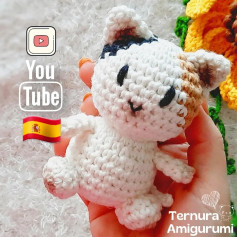 Patrón Amigurumi Gato Tricolor: Tutorial Crochet Fácil