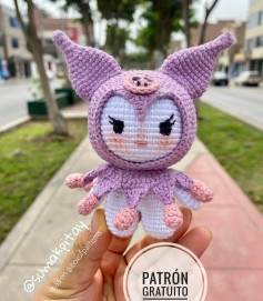 Patrón Amigurumi Gratis: Adorable personaje kawaii a crochet.
