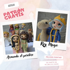 Patrón amigurumi gratis: Belén navideño