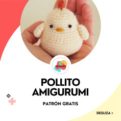Patrón amigurumi gratis: Pollito tierno