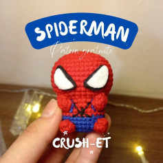 Patrón amigurumi gratis: Spiderman en miniatura