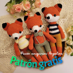 Patrón amigurumi gratis: tres zorros adorables