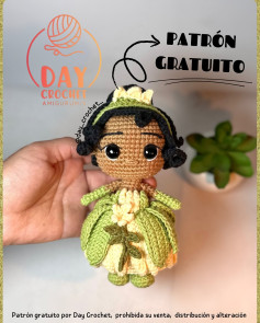 Patrón amigurumi gratuito: Princesa Tiana