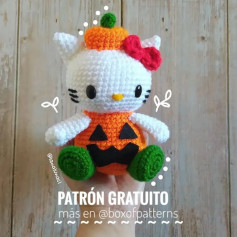 Patrón amigurumi Hello Kitty calabaza gratis
