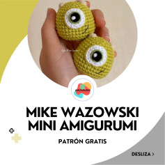 Patrón Amigurumi Mike Wazowski Gratis