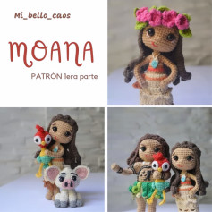 Patrón Amigurumi Moana: Parte 1